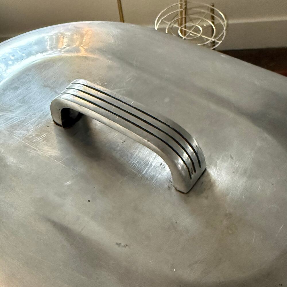 Vintage Magnalite GHC Large Dutch Oven Roaster Pan W/Trivet 19 9/16x18 5/8 in - Picture 4 of 14